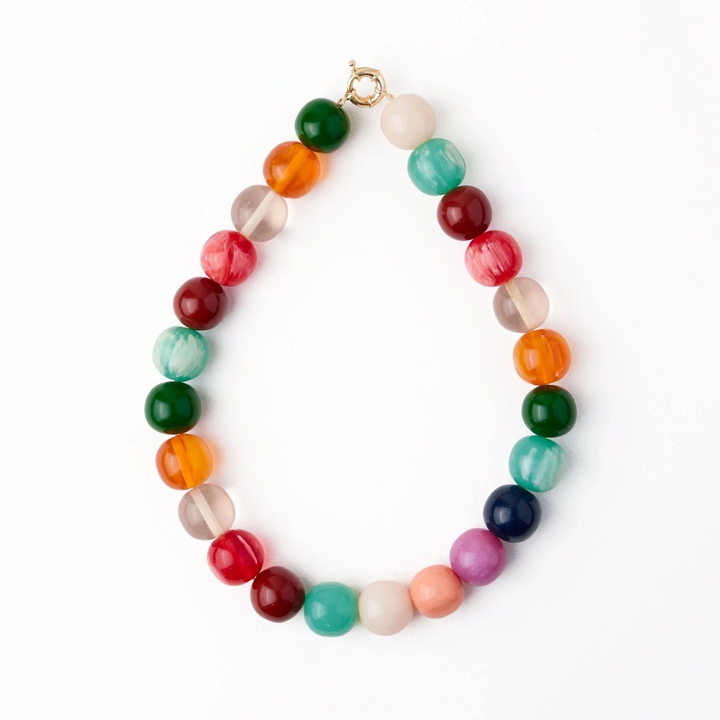 Iris Large Resin Bead Necklace in Multi