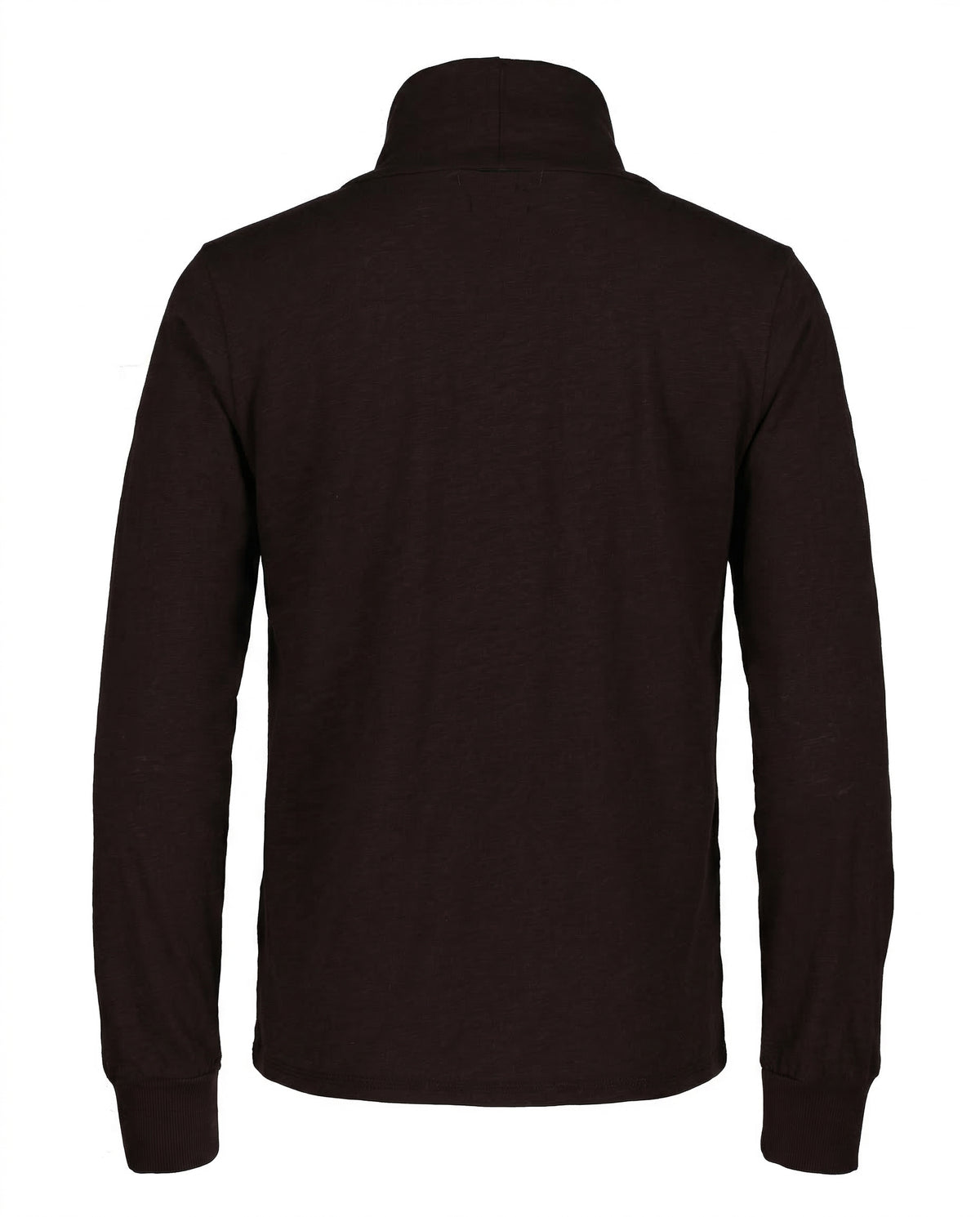  Long-Sleeve Turtleneck Tee in Caviar - back view