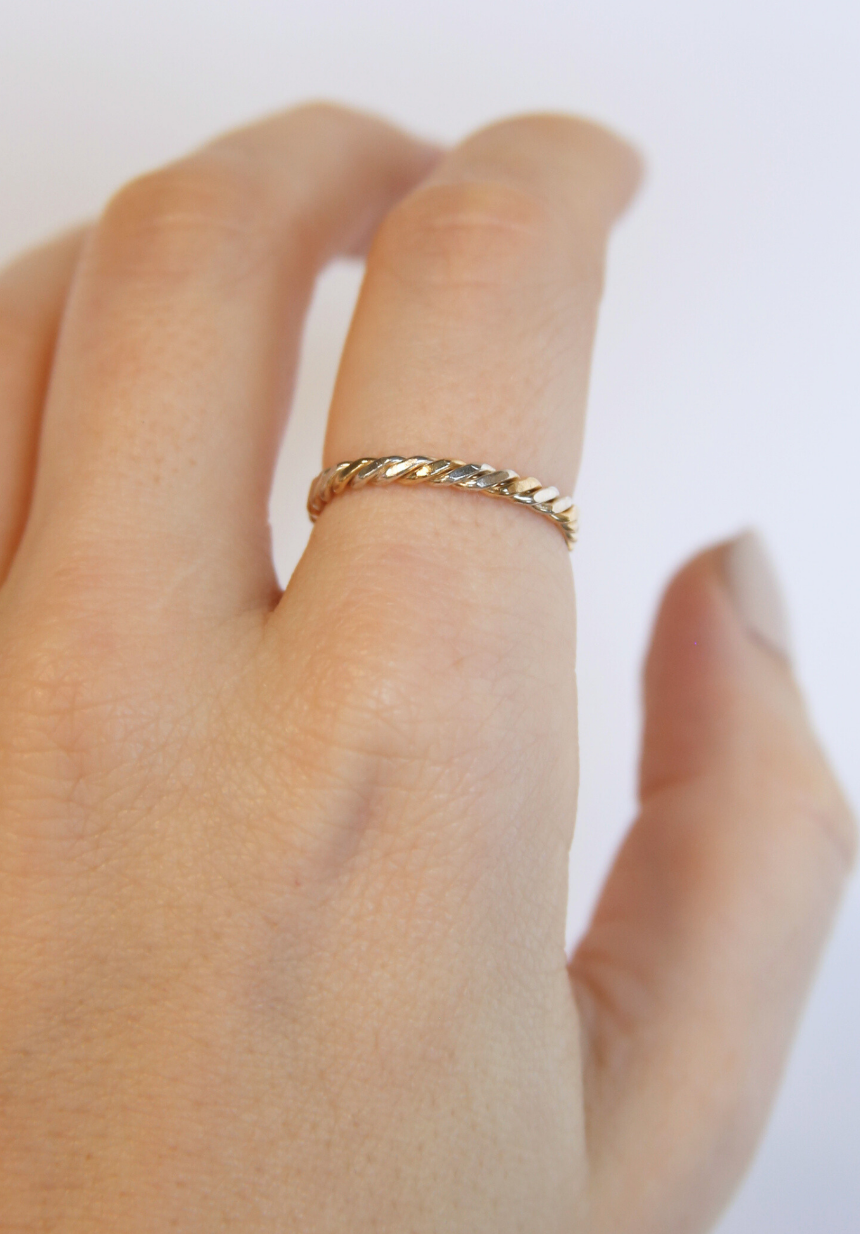Two-Tone Twist Ring