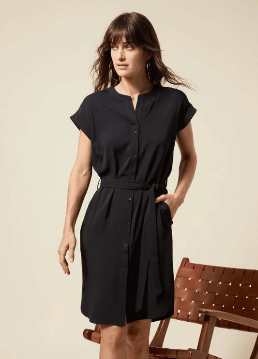 Blakely Pull-On Dress in Black