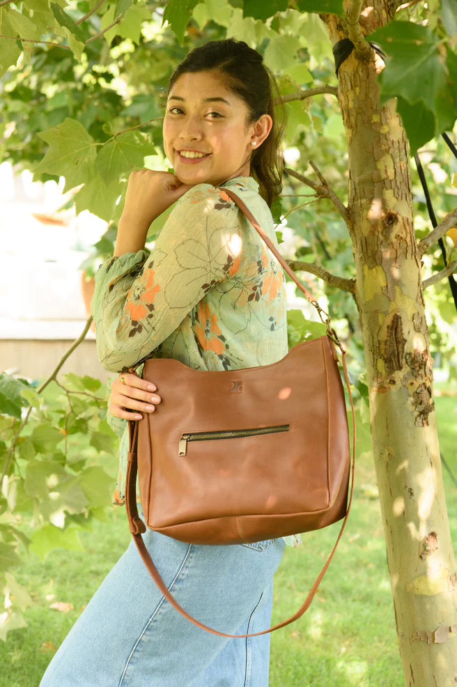 GR Mid-Sized Crossbody in Cognac