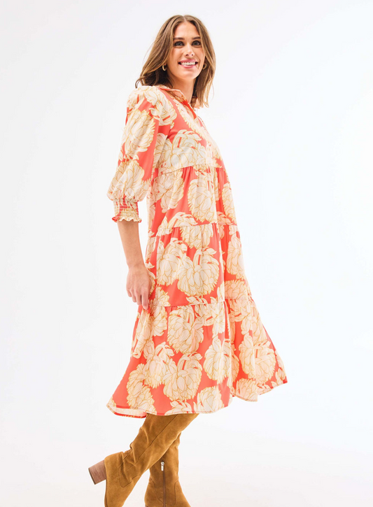 Eleanor Dress In Floral Fire