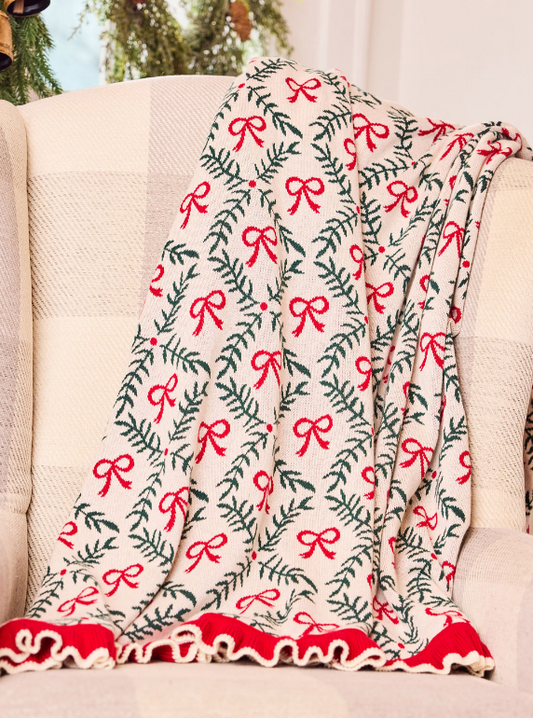 Holiday Trellis Throw Blanket