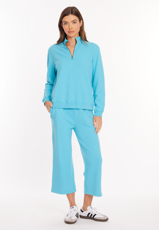 Half Zip Funnel Neck in Mermaid's Tale