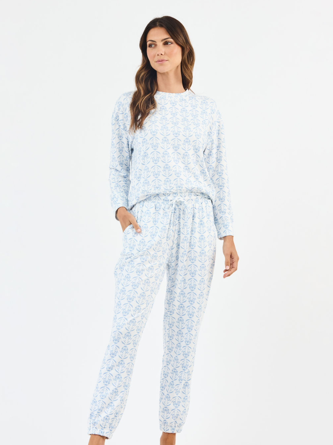 Sophie Pajama Pant Set in Palm
