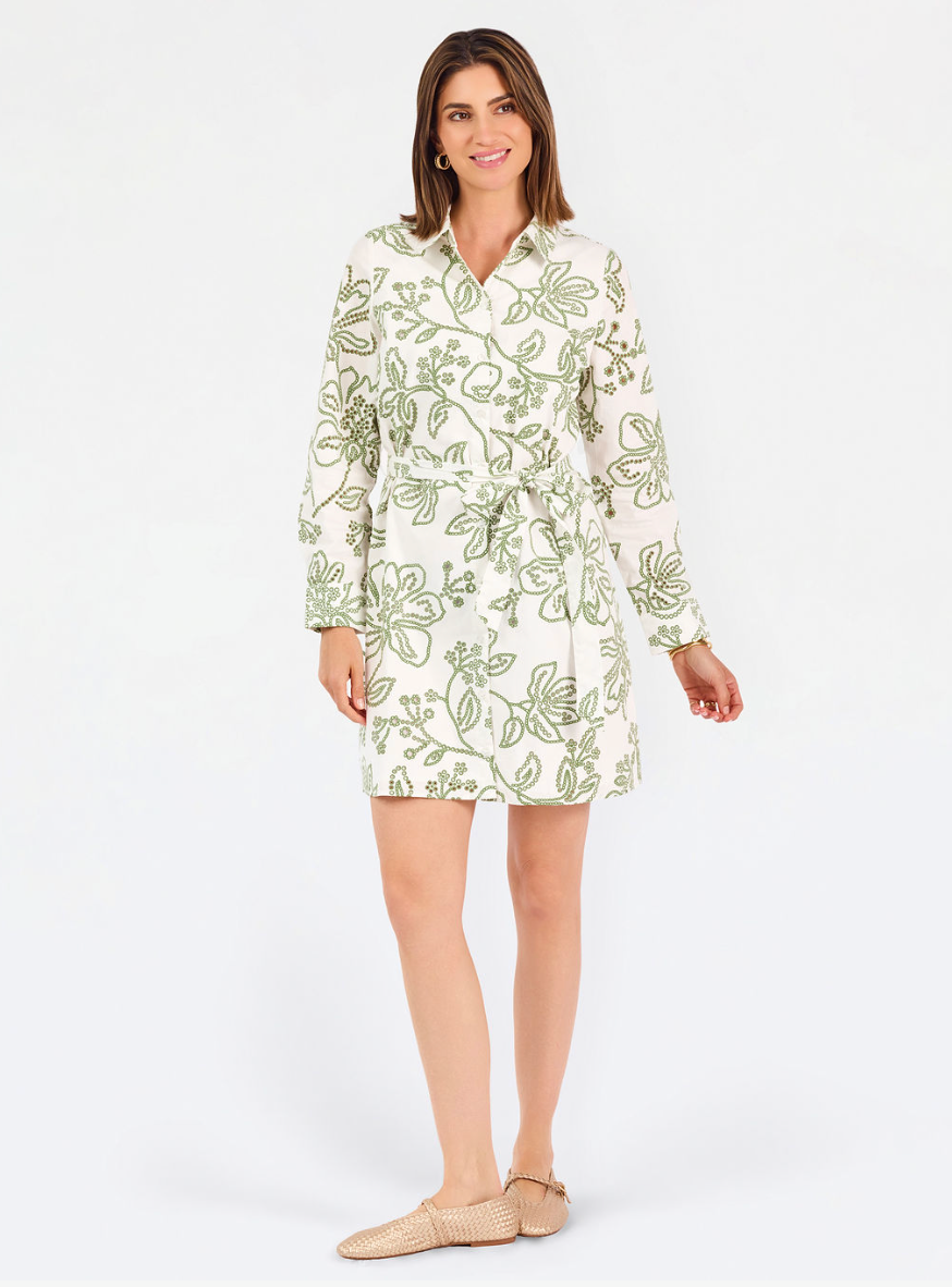 Sarah Dress in Lacecap White