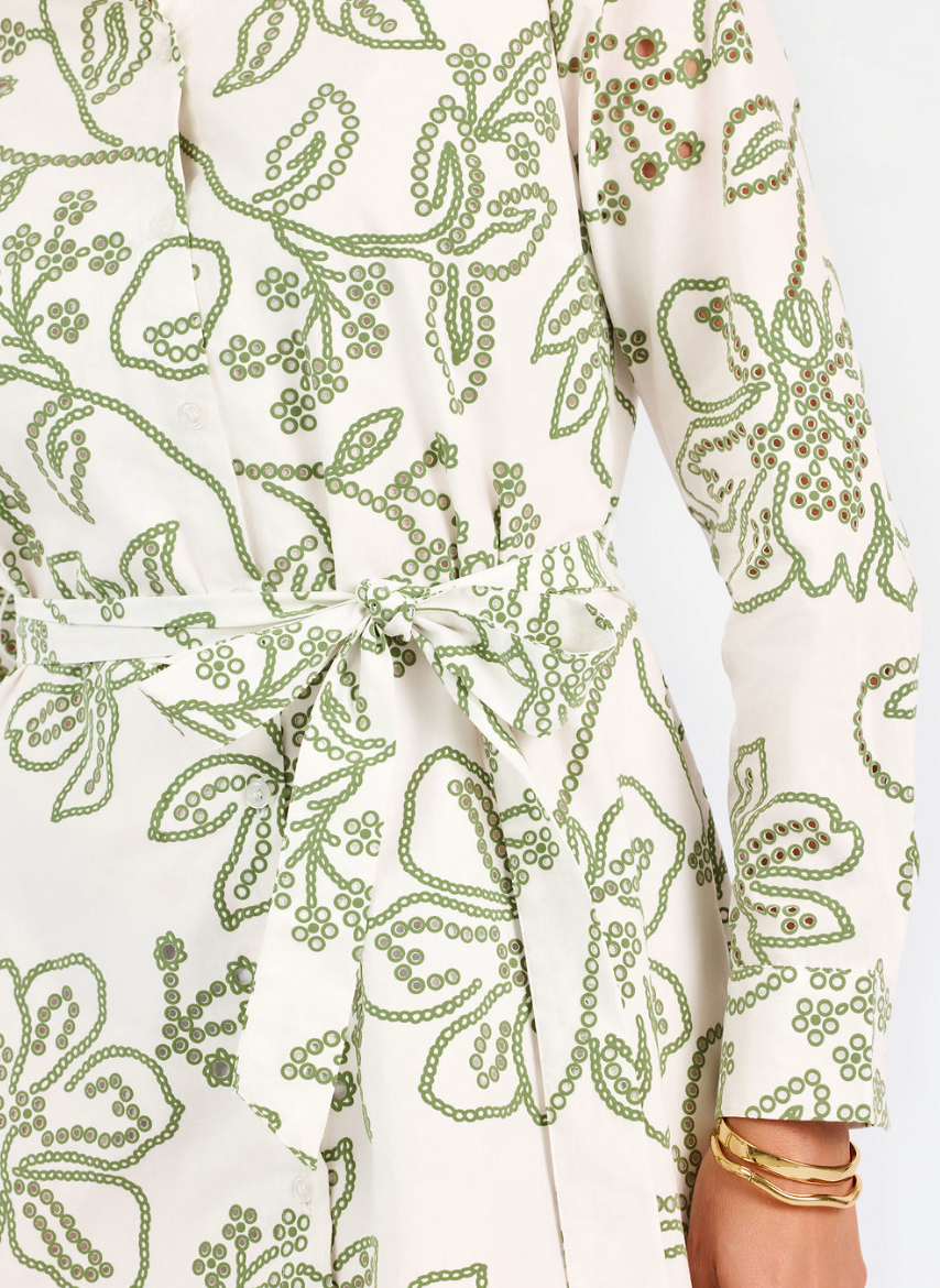 Sarah Dress in Lacecap White