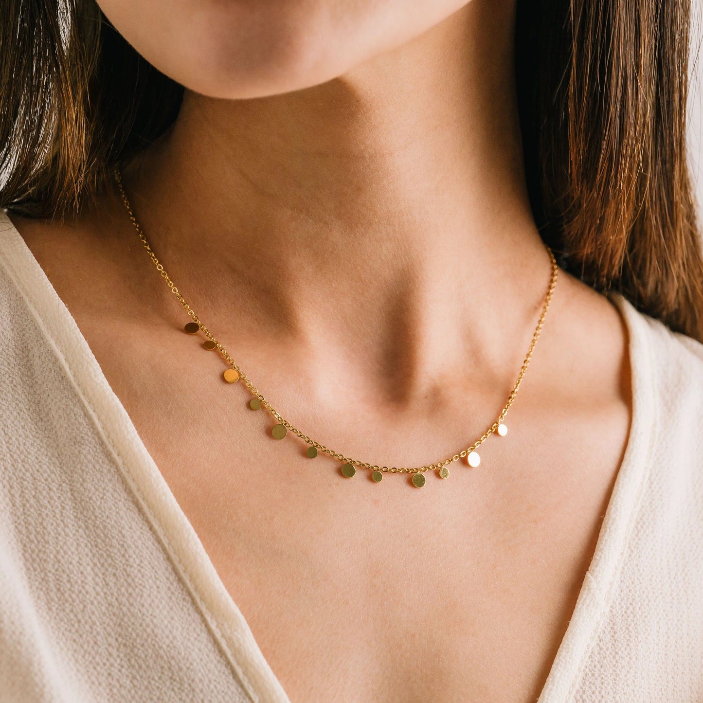 Solar Necklace in Gold