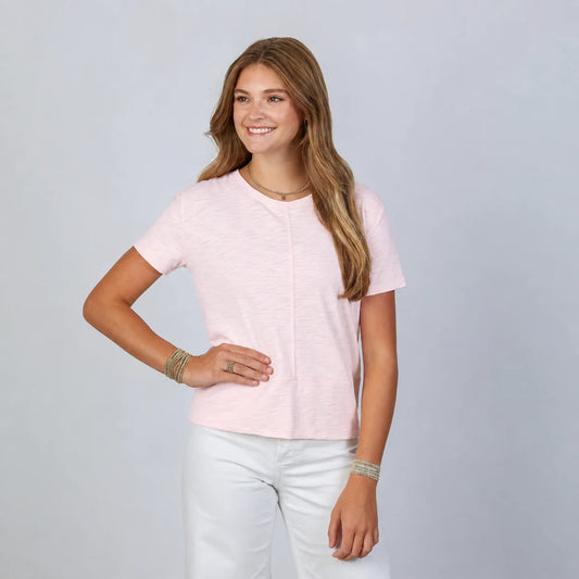 Celia Perfect Length Tee in Pink