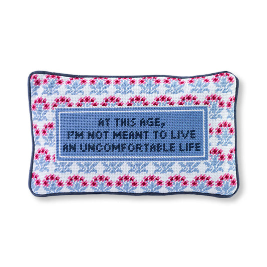 Uncomfortable Needlepoint Pillow