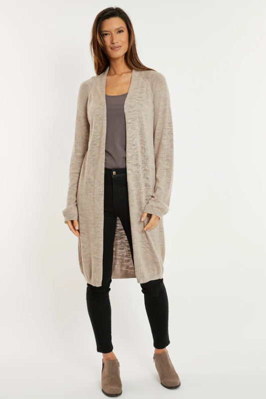 Long Sleeve Sweater Duster in Cirrus