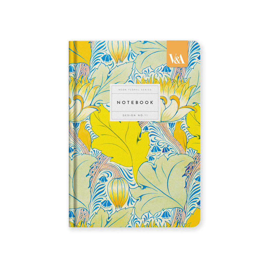 Neon Floral Arts & Crafts Hardback Notebook (A5)