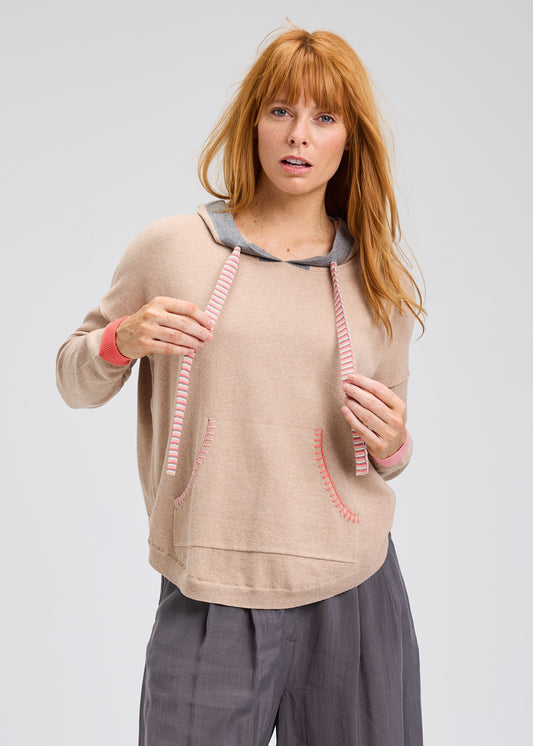 Joey Pocket Hoodie in Oat