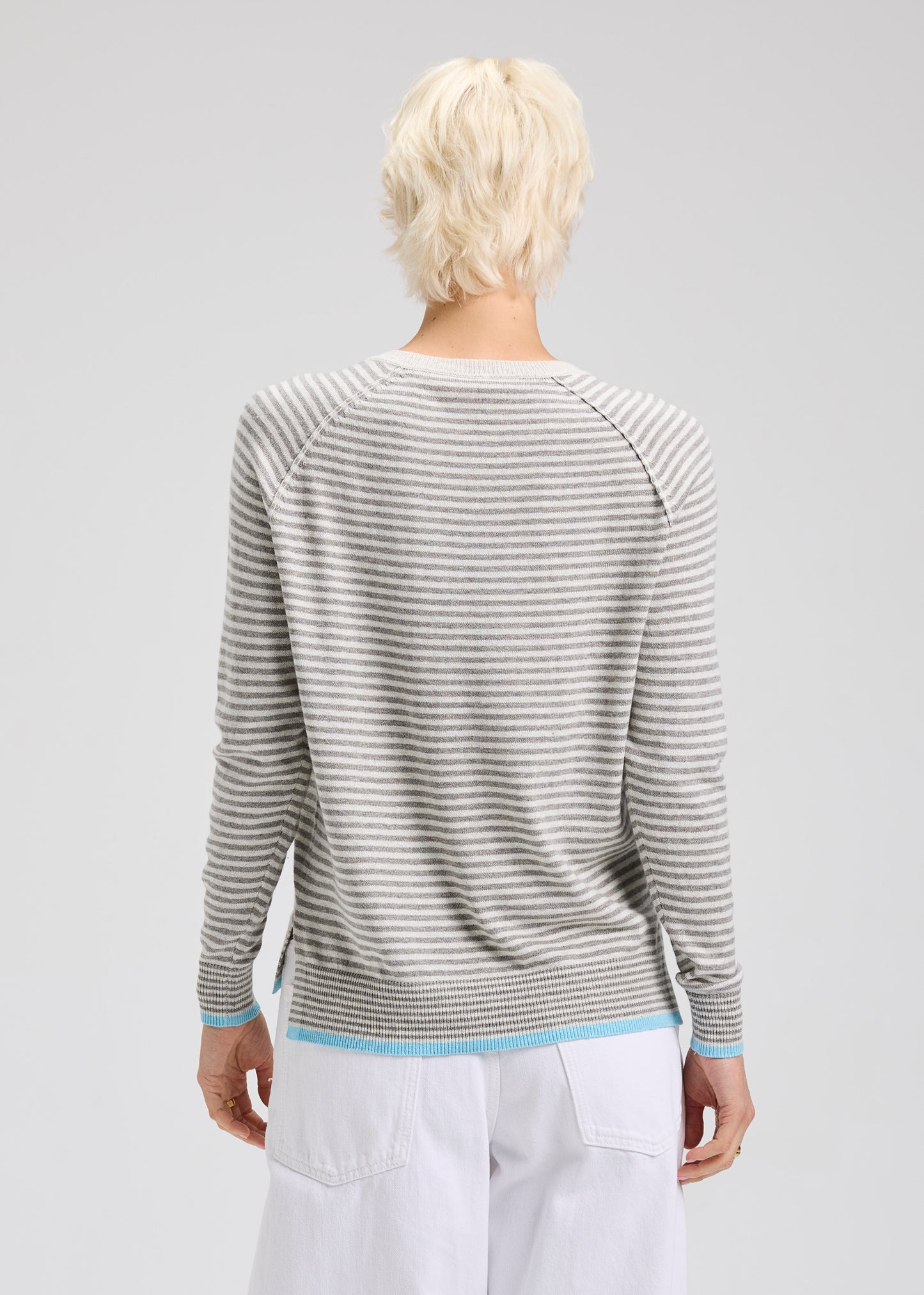 Stripe Crew in Light Marl