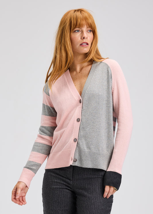 Split Cardi in Powder