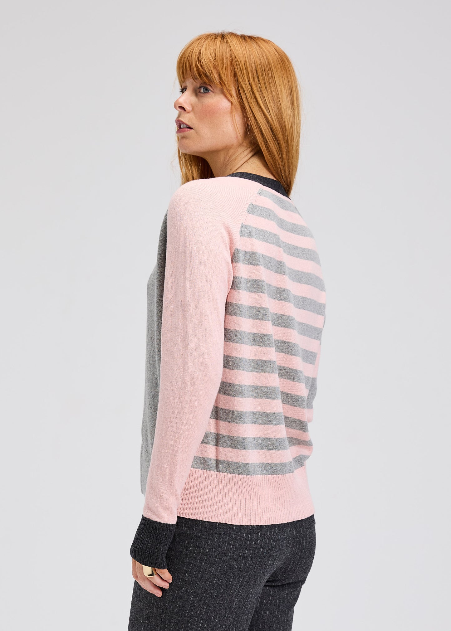 Split Cardi in Powder