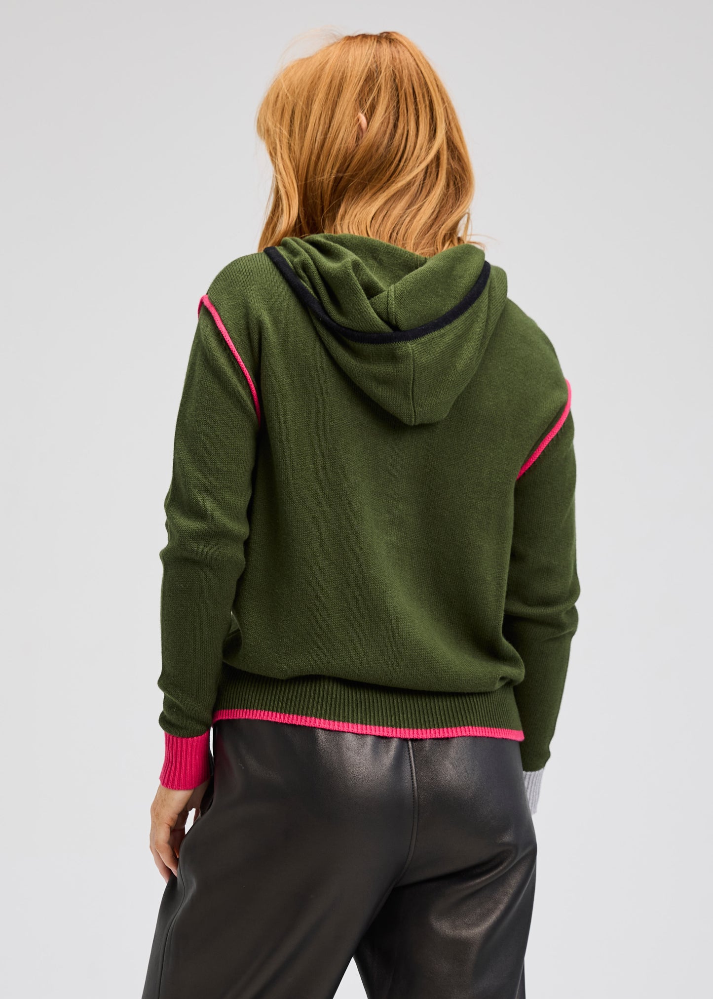 Threaded Hoodie in Olive