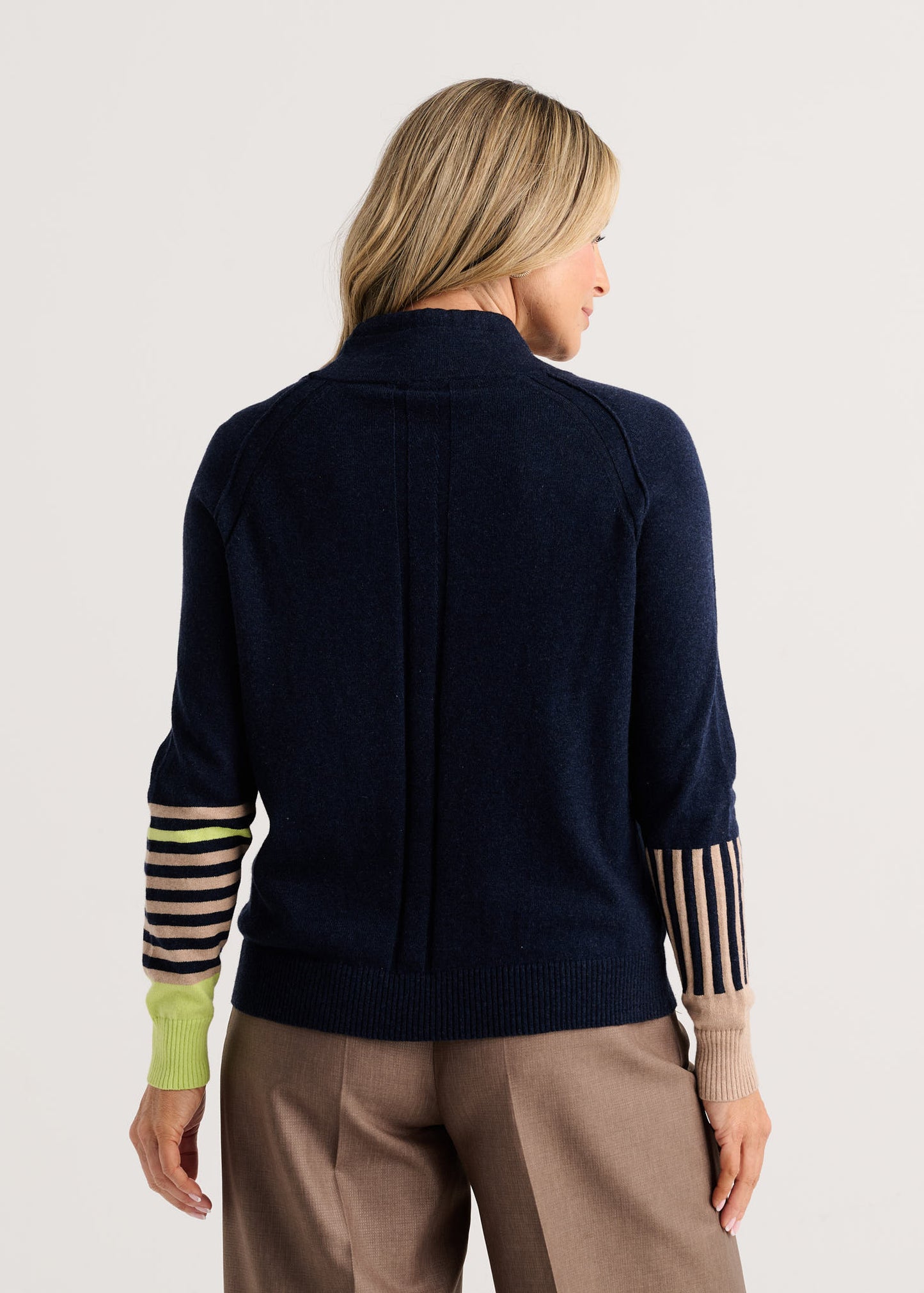 Drawcord Sweater in Dark Denim