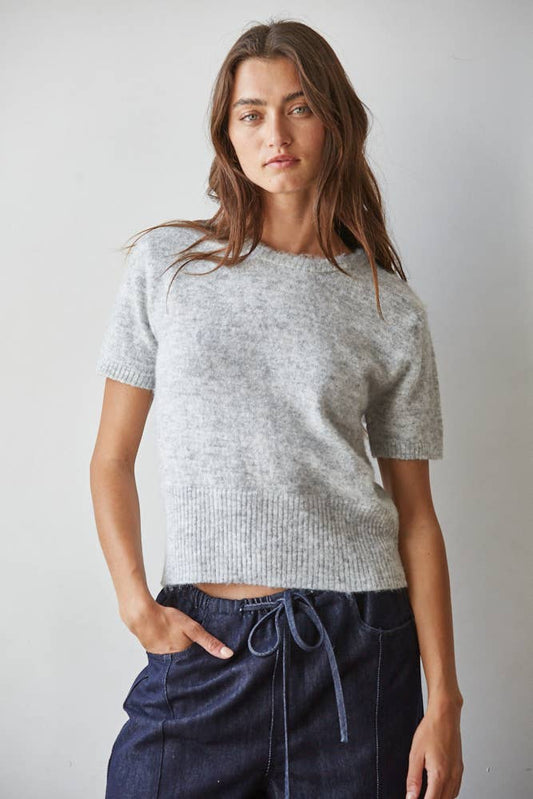 Short Sleeve Sweater Top