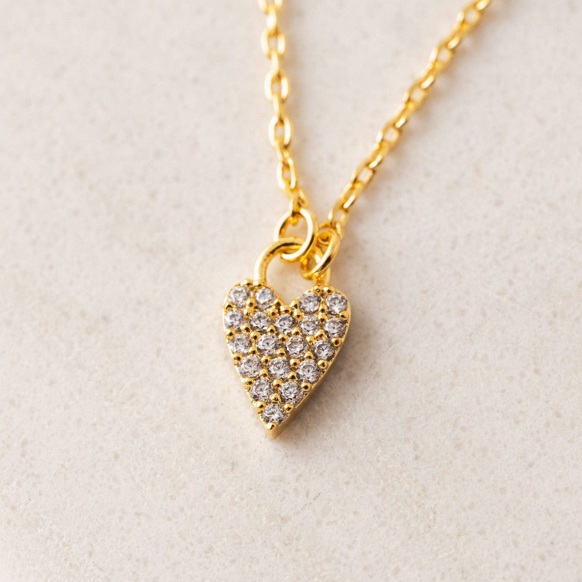 Flutter Heart Necklace in Gold