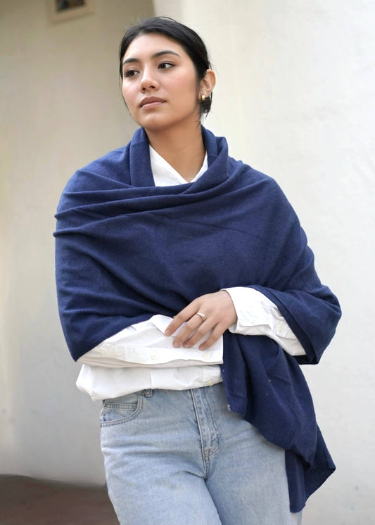 Cashmere Scarf/Wrap Navy