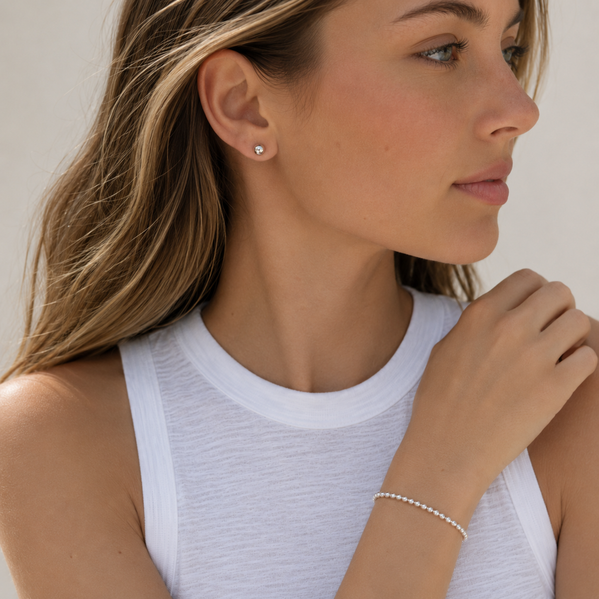 5mm Ball Stud Earrings in Sterling Silver
