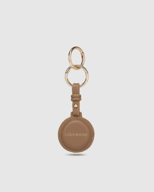 Opal Airtag Keychain - Mocha: Vegan - Polyurethane / Women-Owned, Cruelty-Free