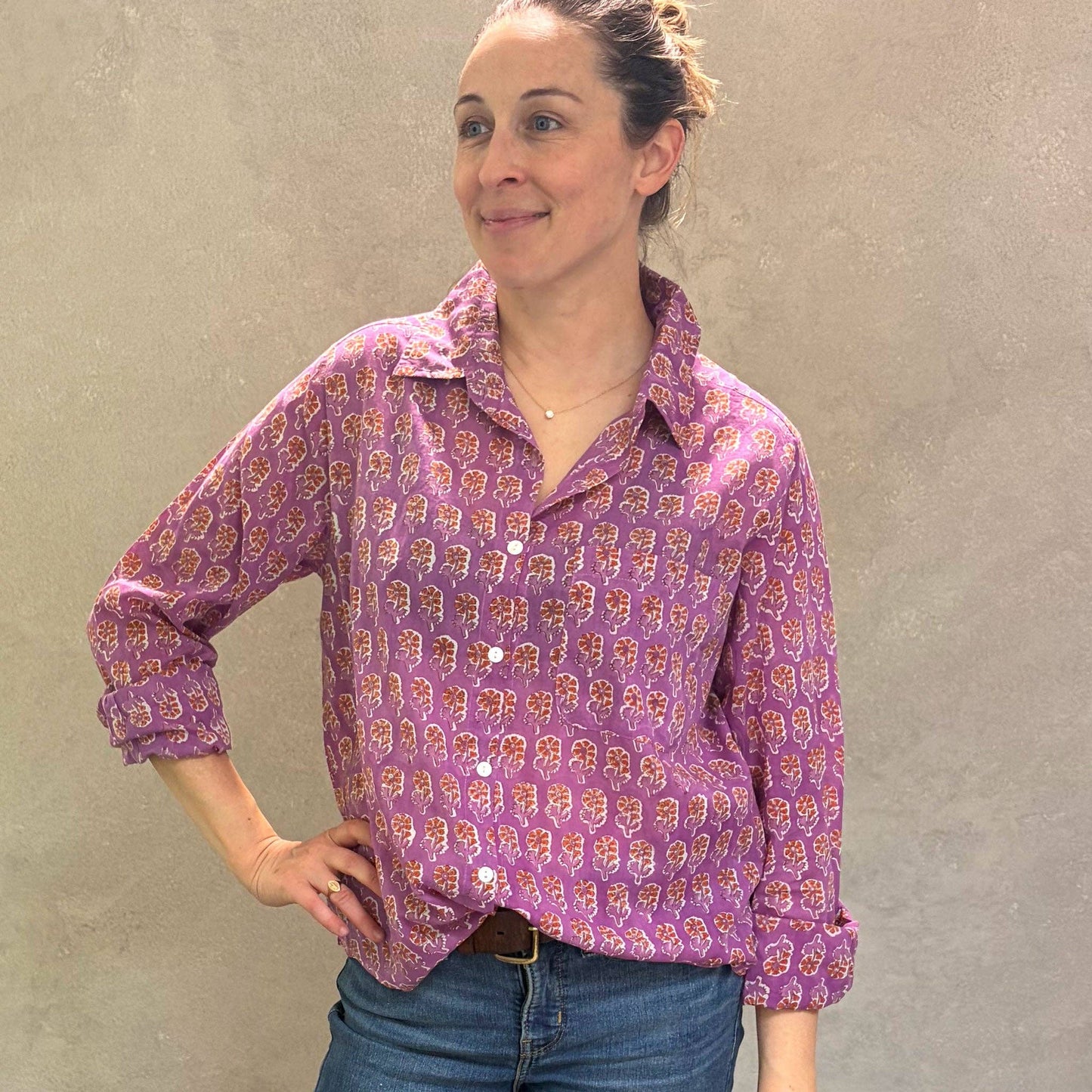 Pali Top- Malin Pink in Lightweight Cotton
