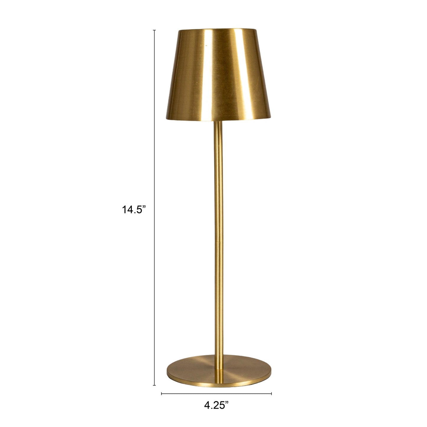 Brushed Brass Metal LED Table Lamp with Touch Sensor