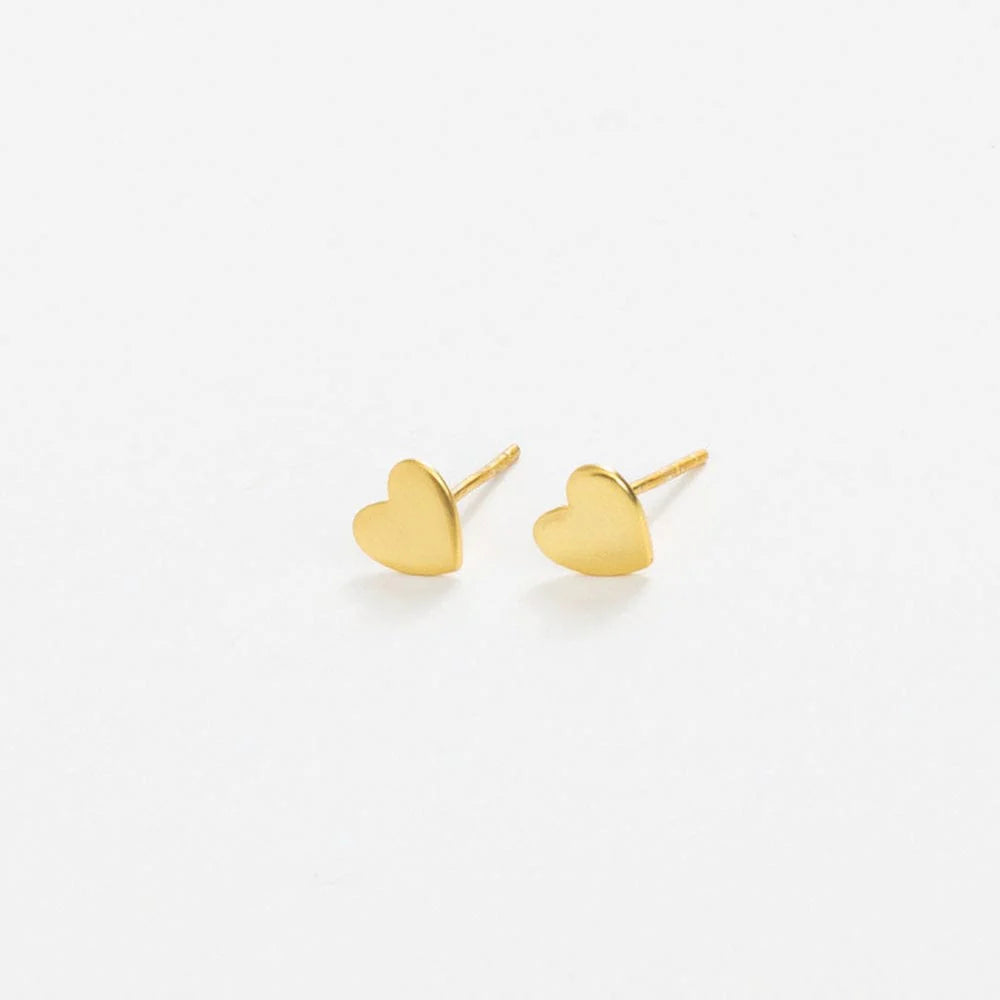 Alice Brass Heart Post Earrings