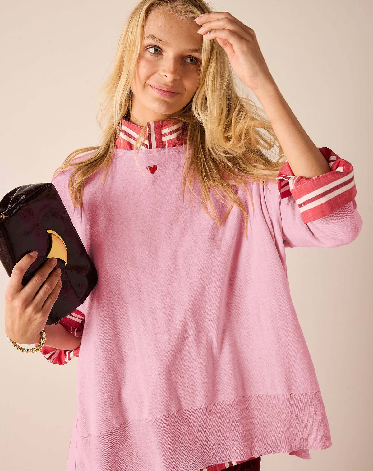 Amour Sweater in Pink Orchid