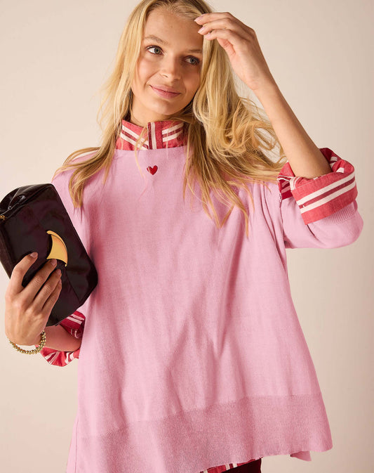 Amour Sweater in Pink Orchid