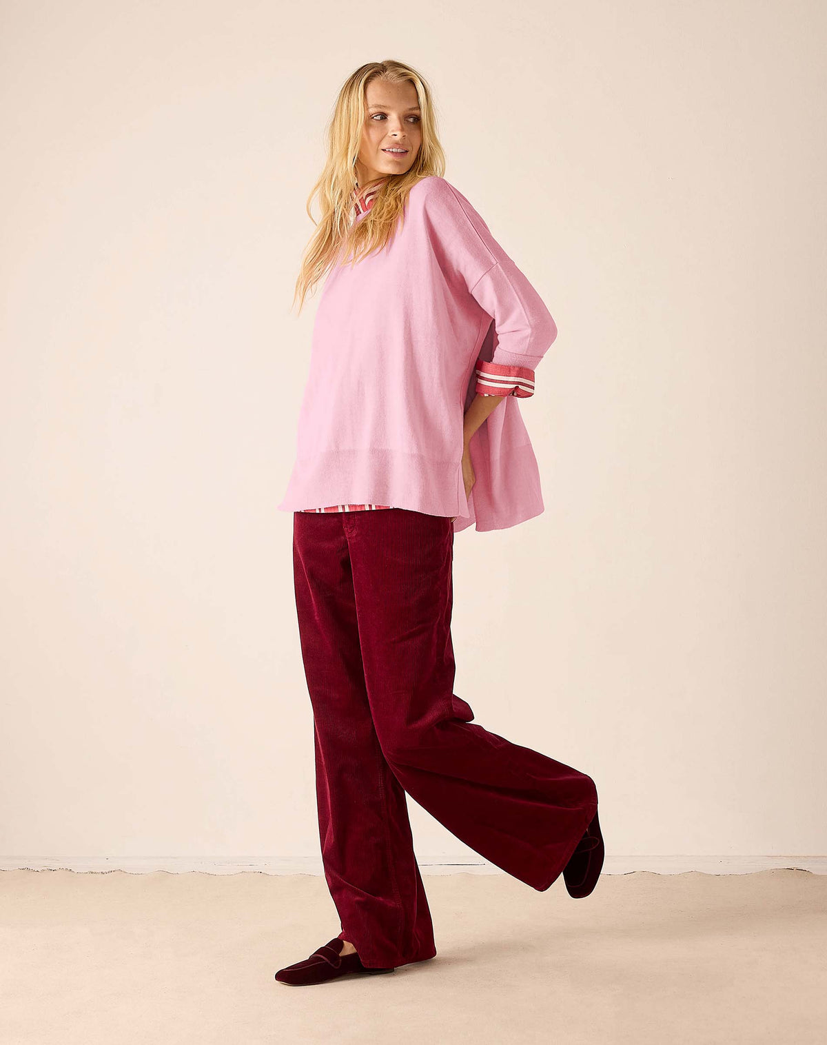 Amour Sweater in Pink Orchid
