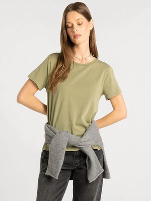 Asher Tee in Oil Green