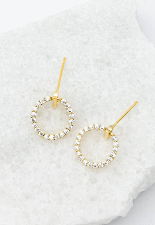 Aurora Circle Stud Earrings