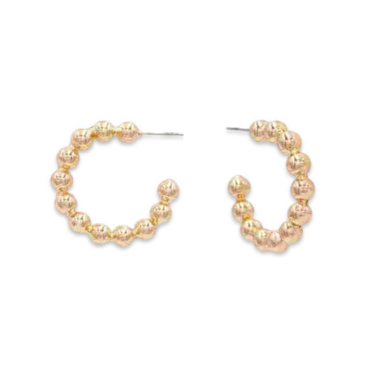 Petite Gold Ball Hoops | Gold Hoop Earrings | Classic Gold Hoops