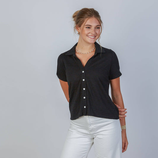 Polo Tee in Black