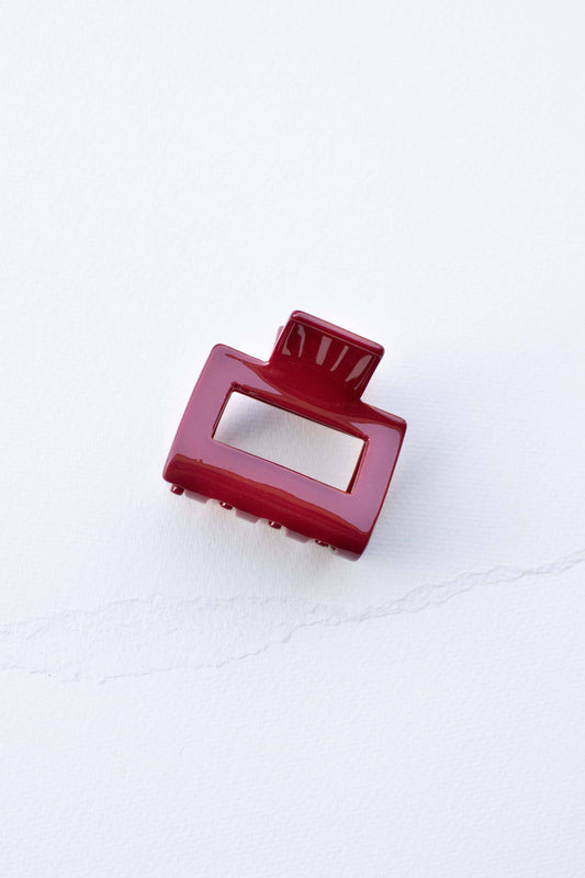 Eco Kylie Cellulose Acetate Hair Clip: Cherry Red