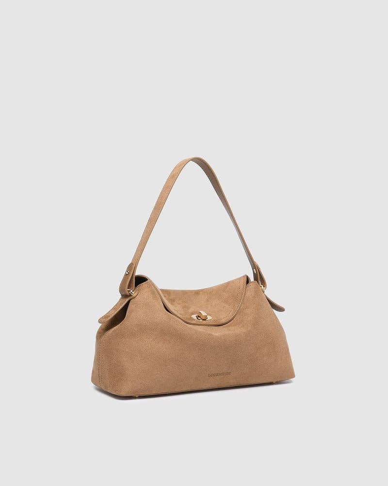 Nicole Handbag in Suede Honey