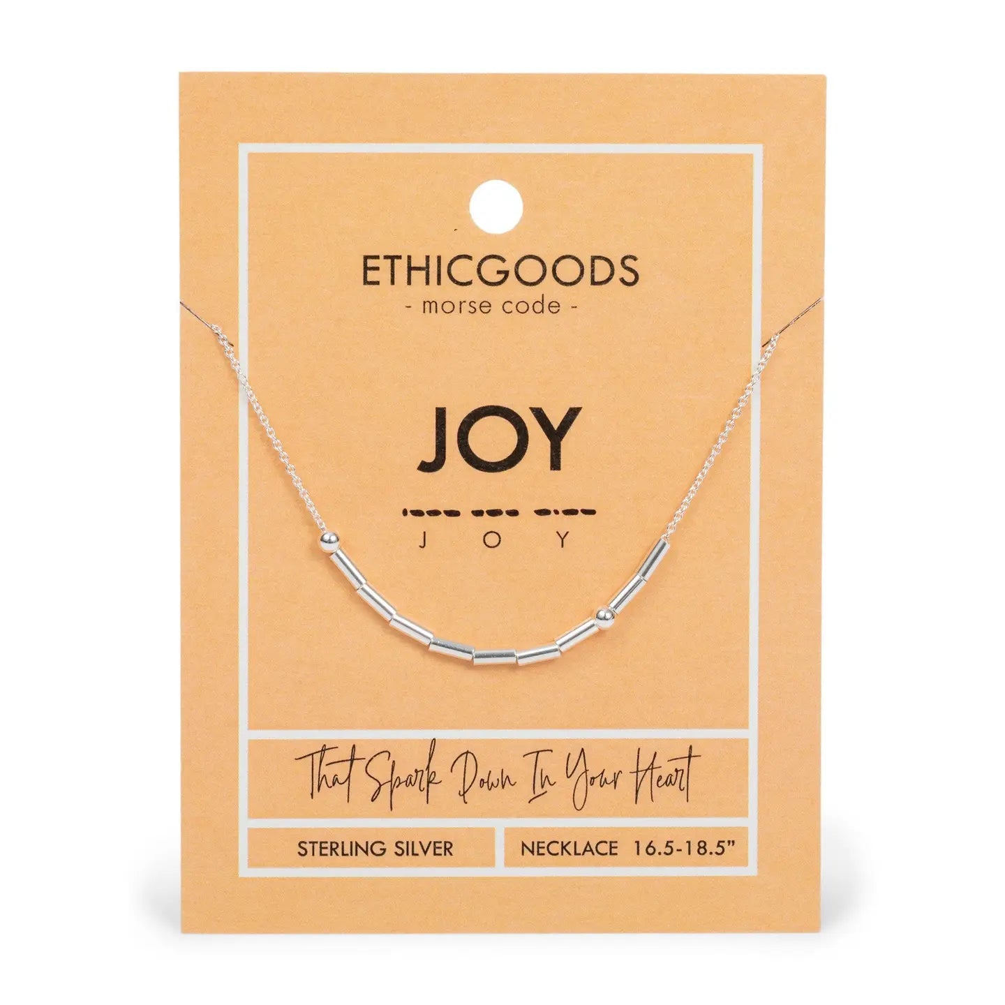 Classic Silver Morse Code Beaded Necklace | Joy
