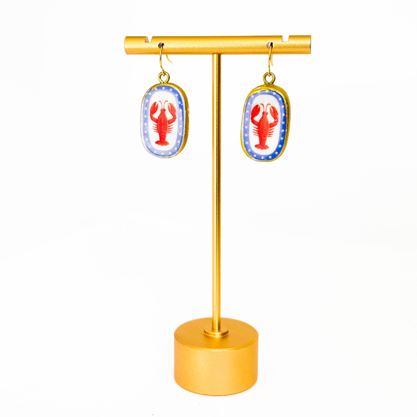 Ceramic Floral Vase Earrings