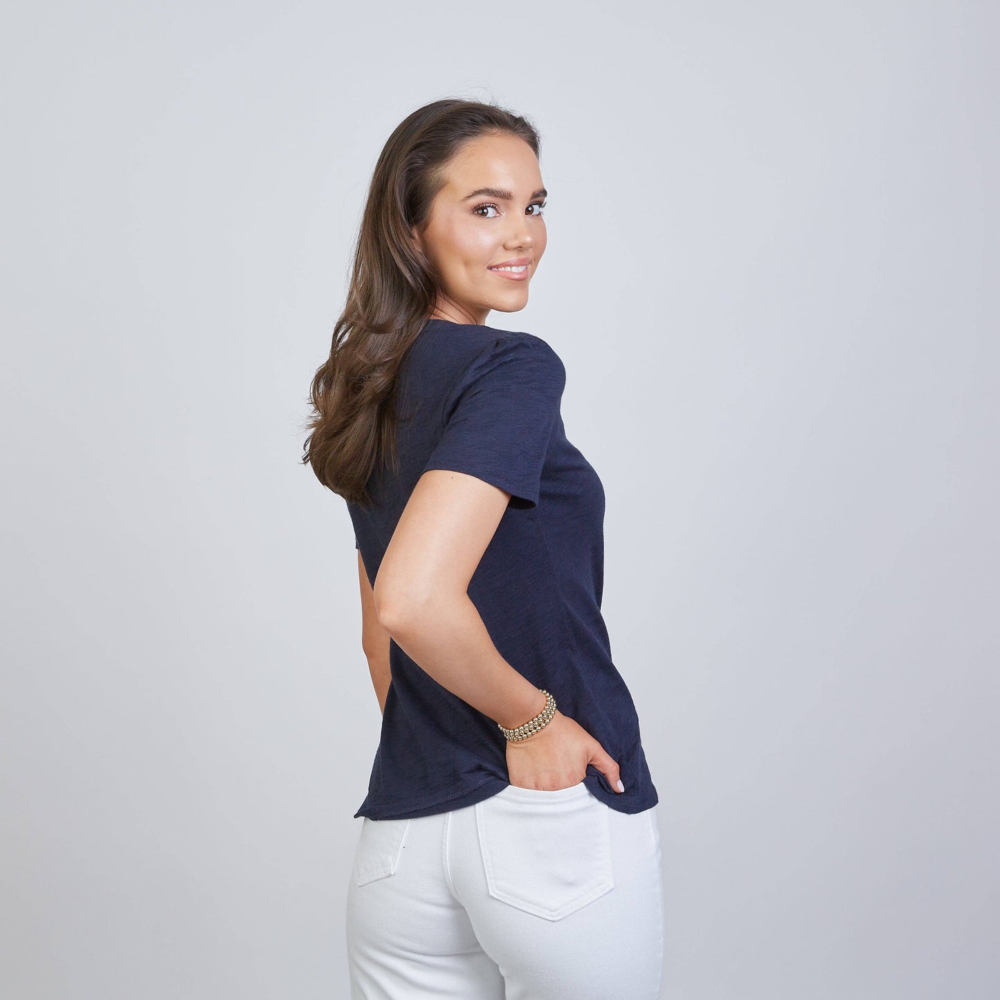 Saturday Short Sleeve Tee in Navy