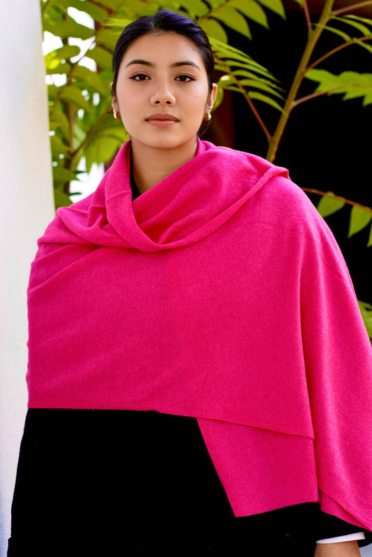 Cashmere Scarf/Wrap Fuschia