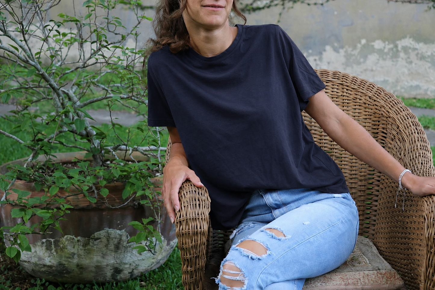 Boyfriend Tee in Navy