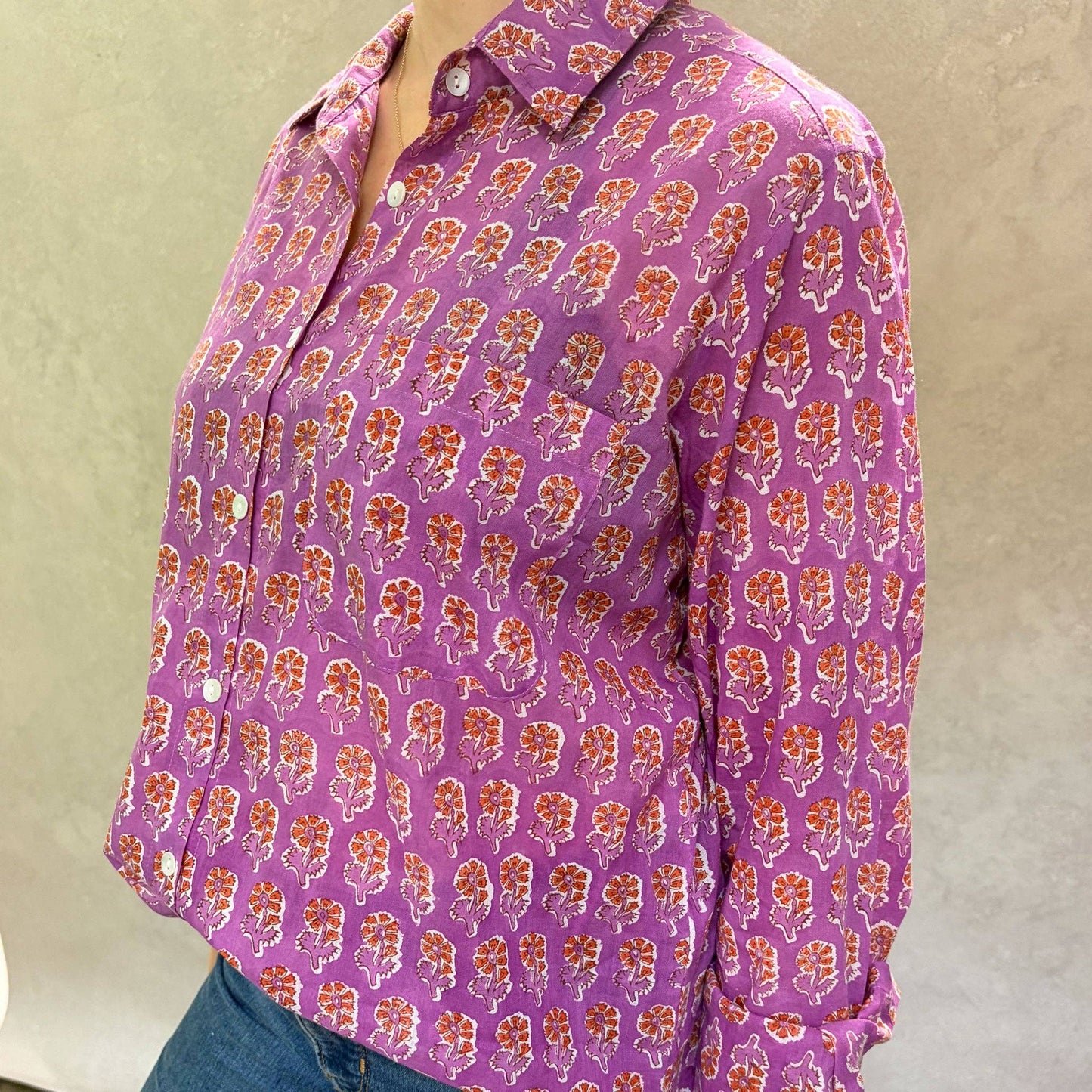 Pali Top- Malin Pink in Lightweight Cotton