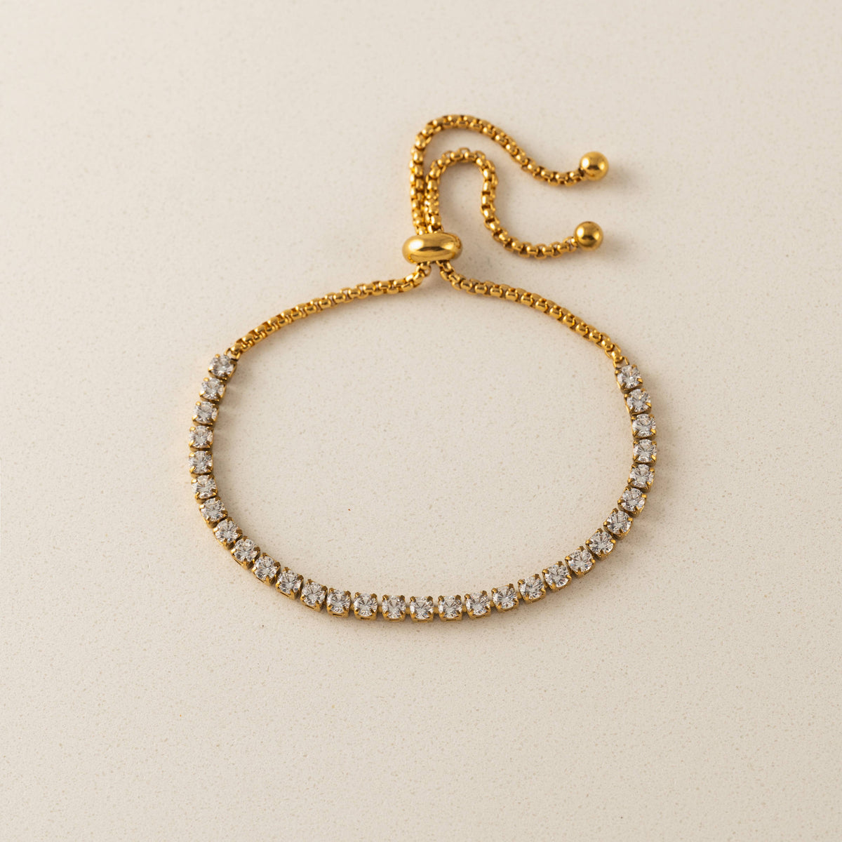 Round Prism Tennis Bracelet in Gold
