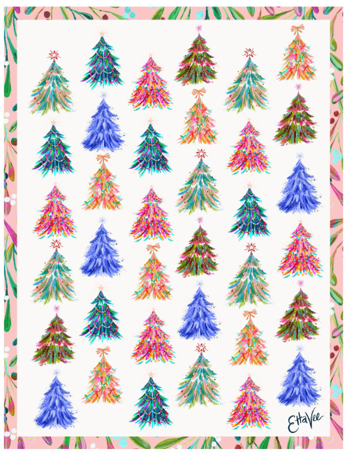 Spruce & Berries Double-Sided Tea Towel