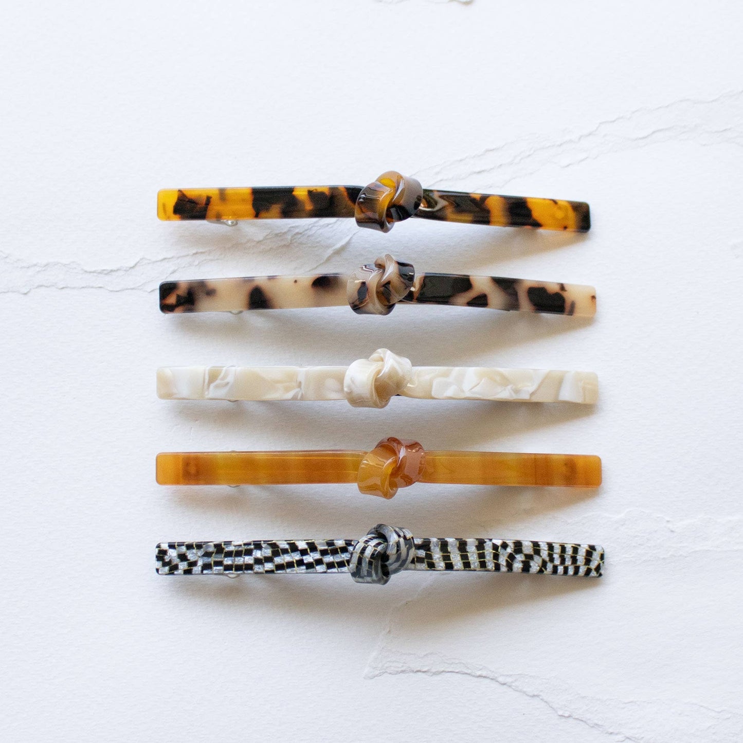 Eco French Twist Hair Barrettes: Micro Grey