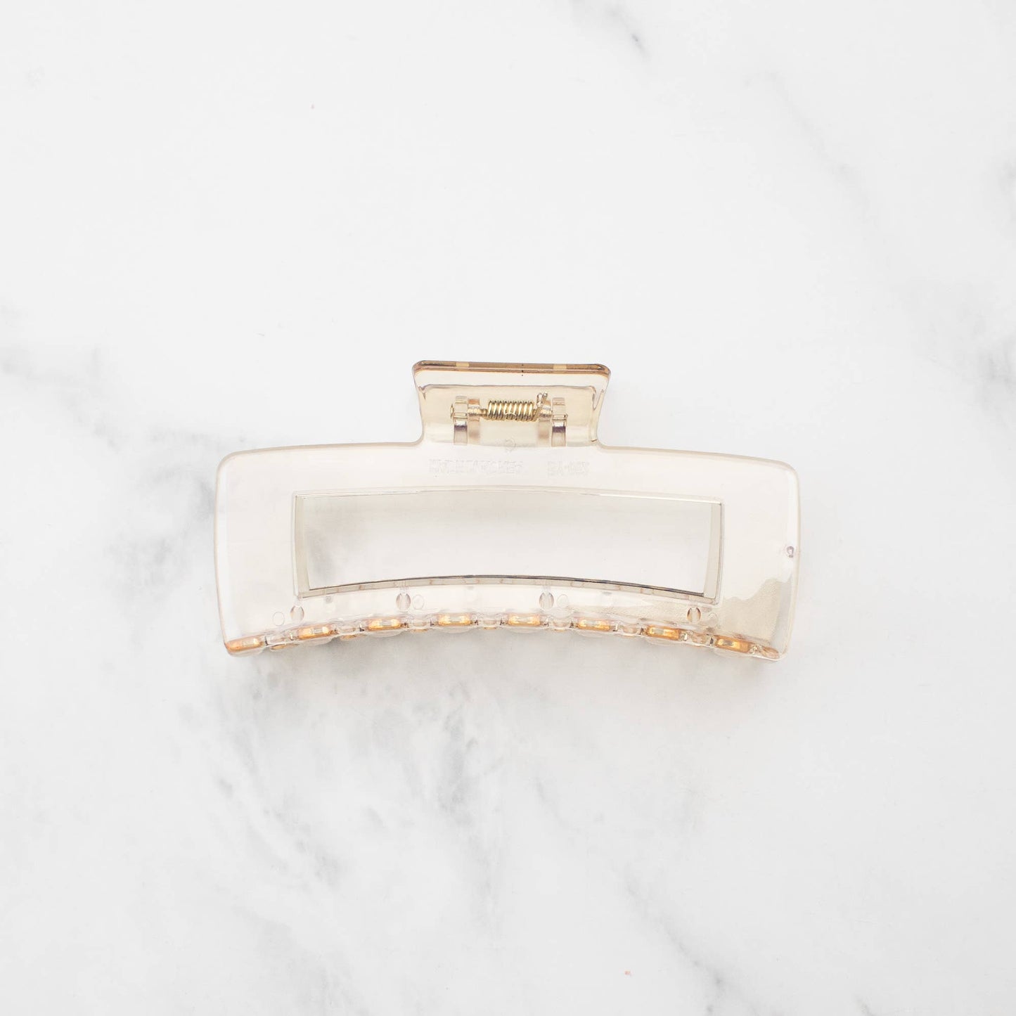 Jumbo Square Hair Clip: Ice Beige