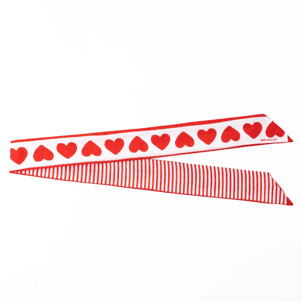 Camile Skinny Scarf in Heart Scarf